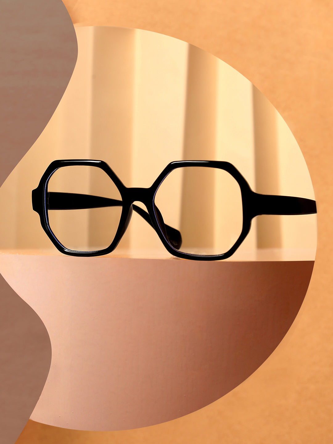 The Madame Geometric Sunglass - Onyx Black