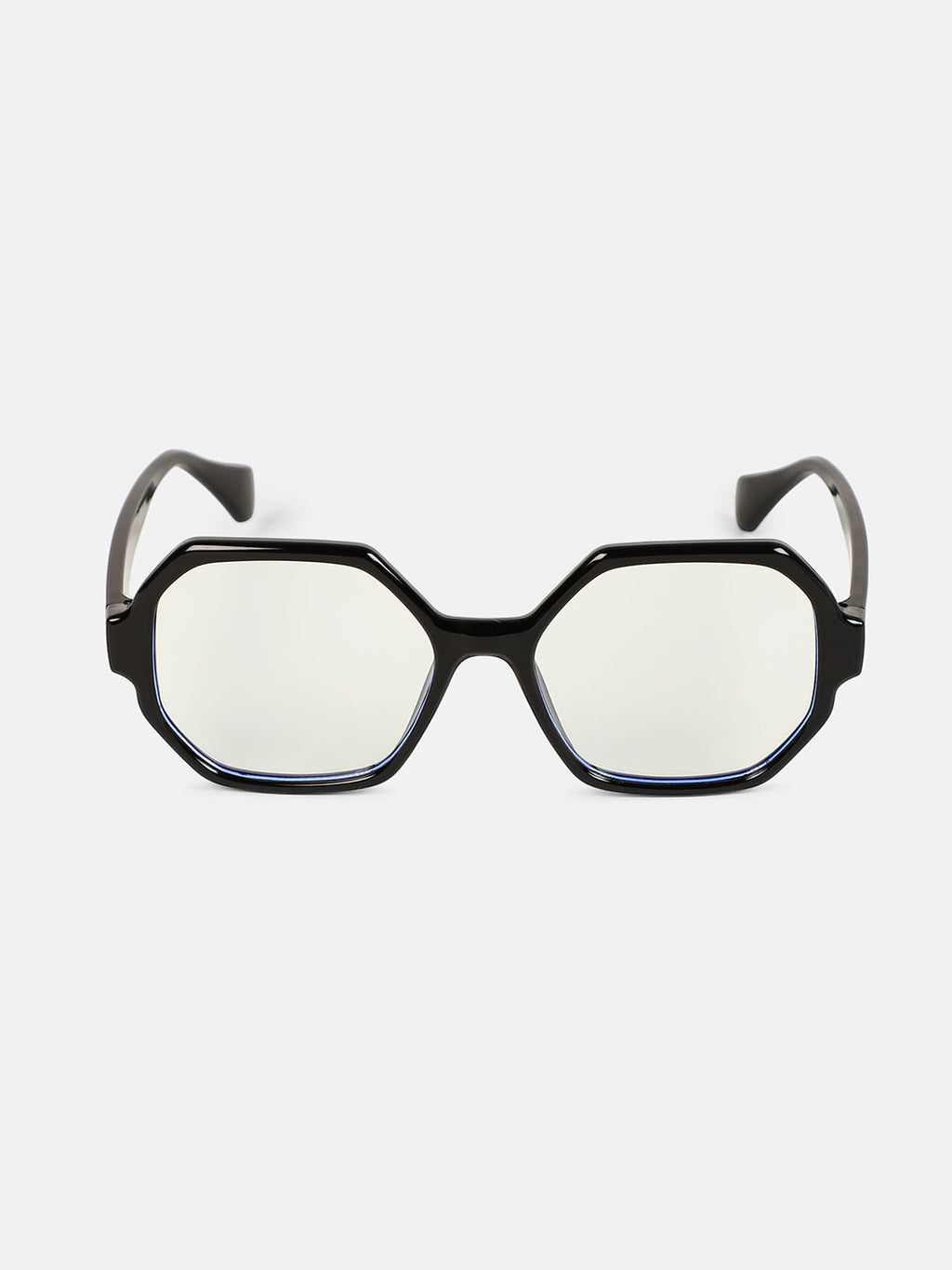 The Madame Geometric Sunglass - Onyx Black