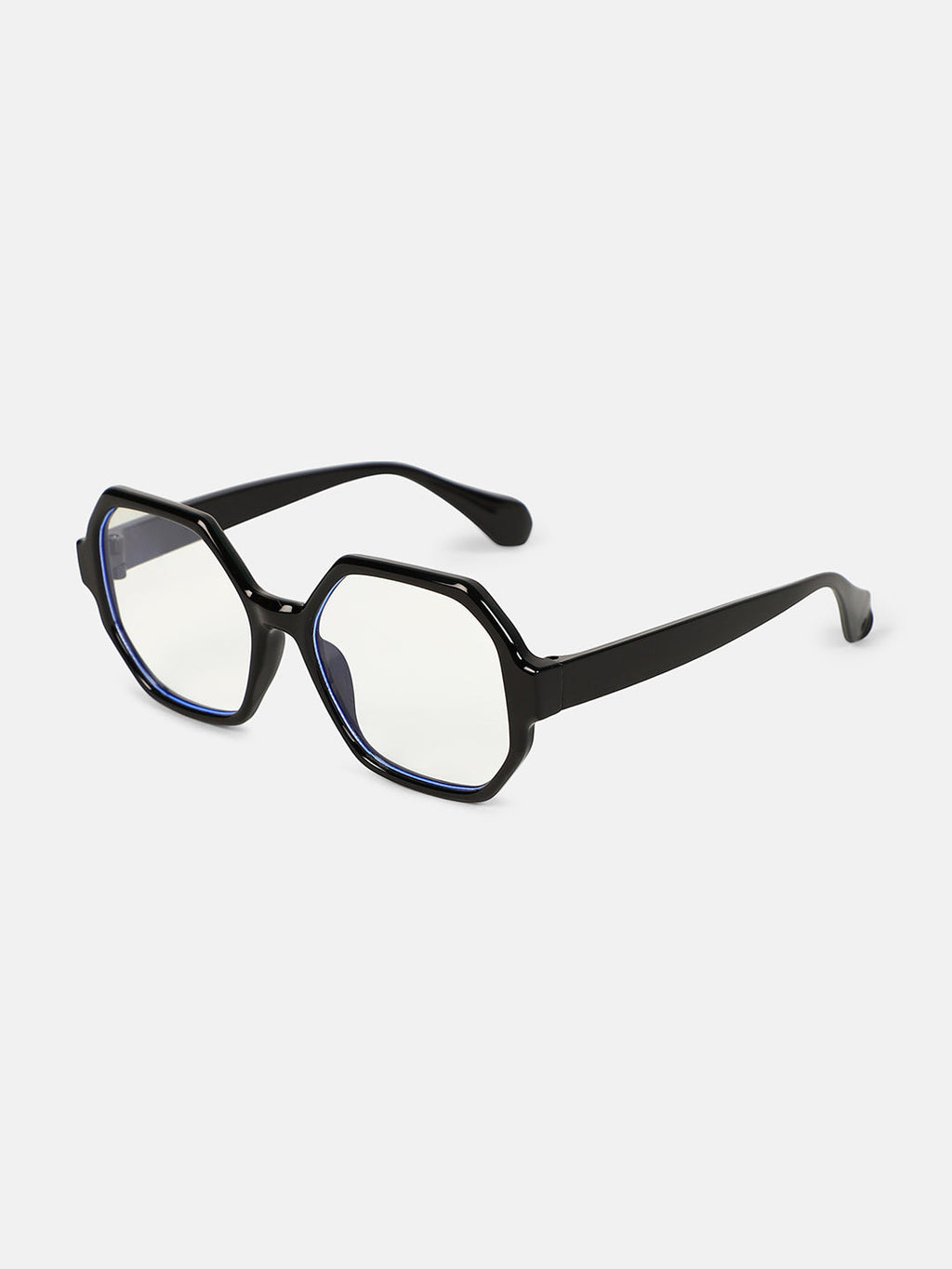 The Madame Geometric Sunglass - Onyx Black