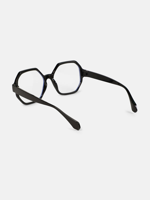 The Madame Geometric Sunglass - Onyx Black