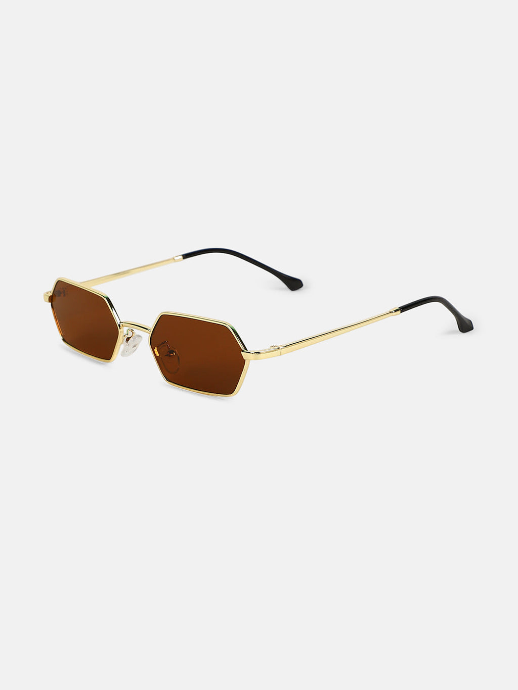 The Bash Geometric Sunglass - Coffee Brown