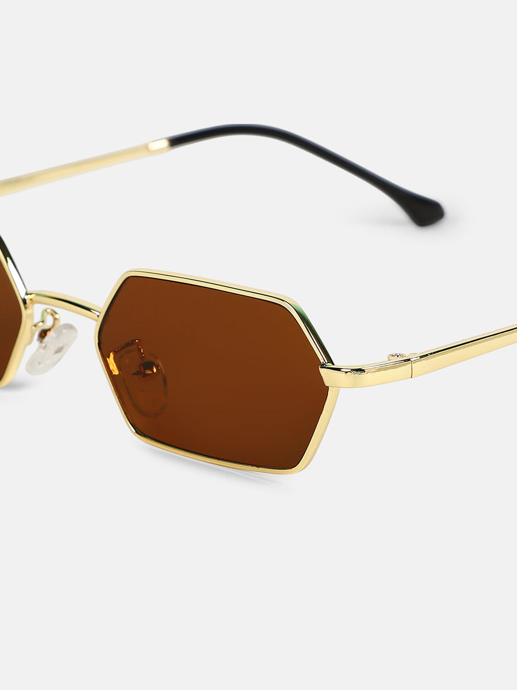 The Bash Geometric Sunglass - Coffee Brown