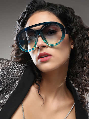 The Bobby Shield Sunglass - Navy Blue