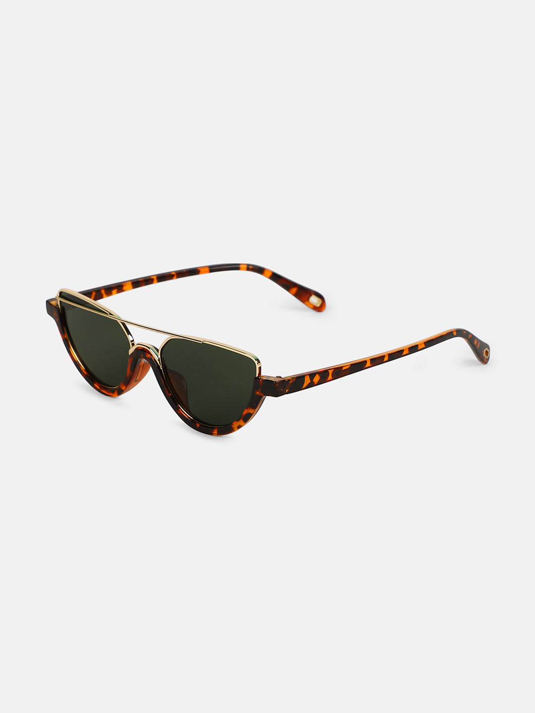 The Tilted-Bar Cateye Sunglass - Coffee Brown