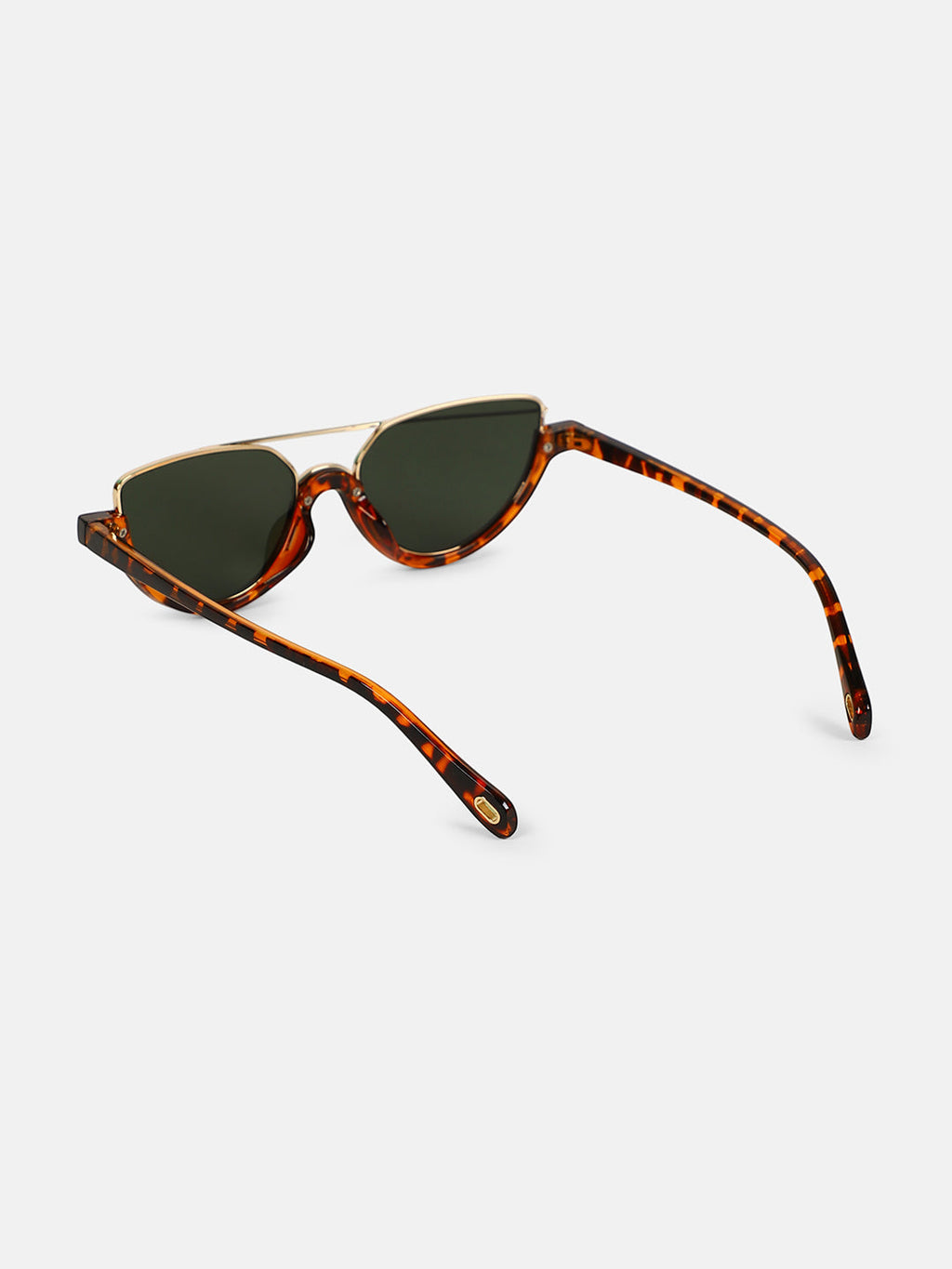 The Tilted-Bar Cateye Sunglass - Coffee Brown