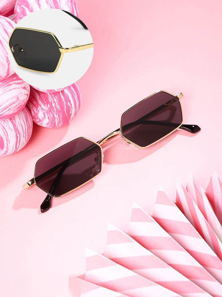 The Bash Geometric Sunglass - Midnight Black