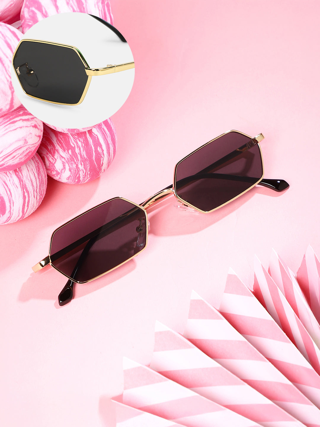 The Bash Geometric Sunglass - Midnight Black