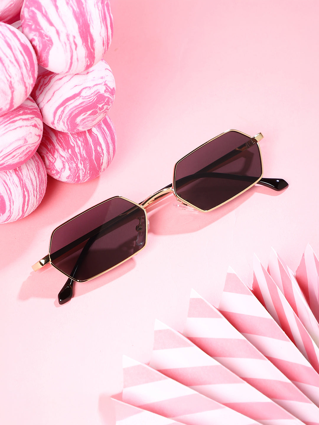 The Bash Geometric Sunglass - Midnight Black