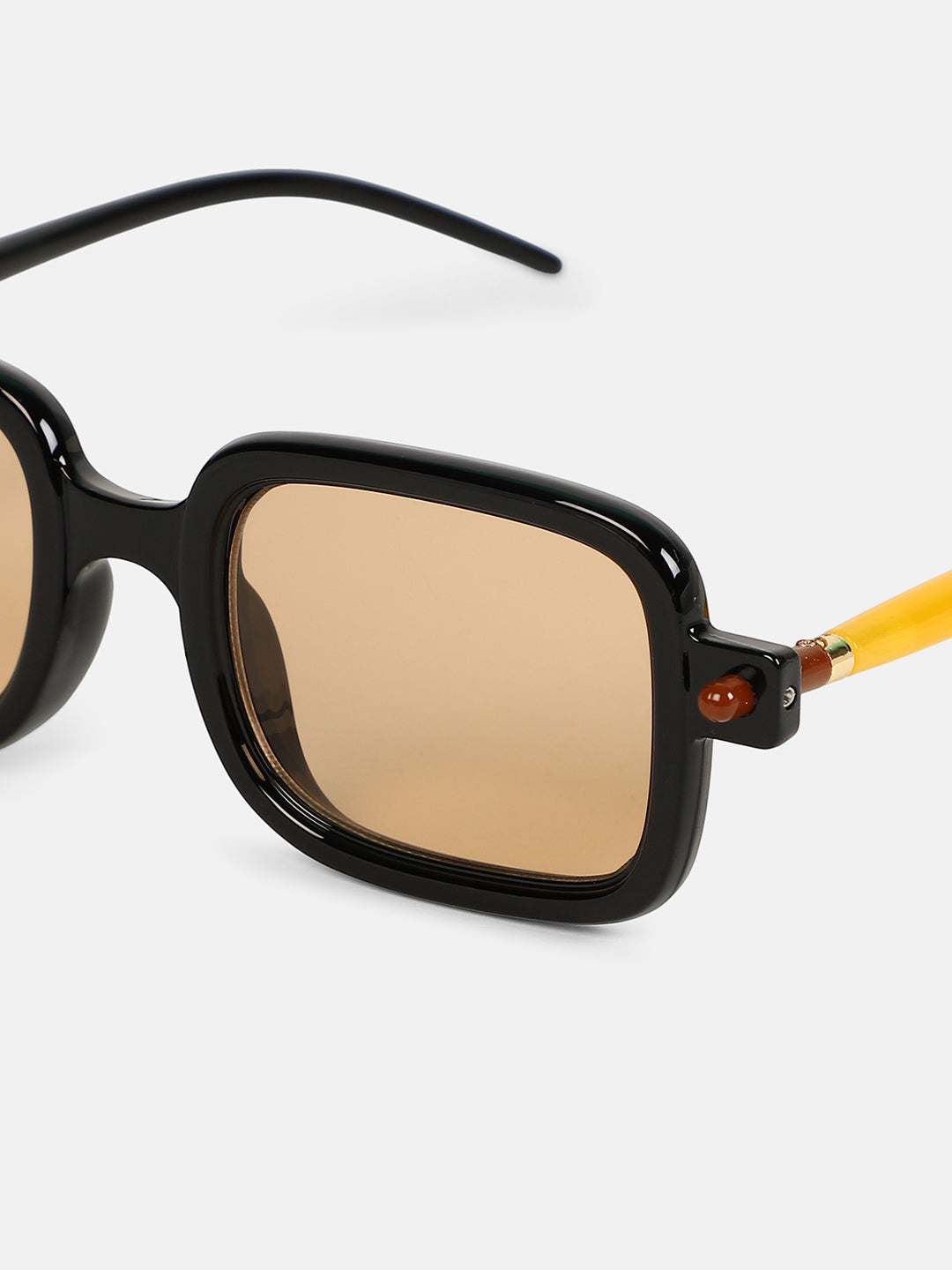 The Corsica Rectangular Sunglass - Onyx Black