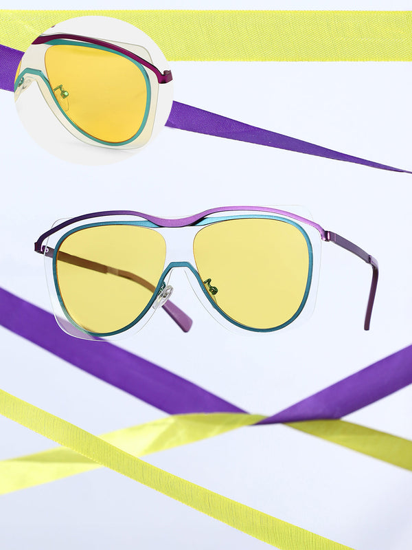 The RaveBlock Aviator Sunglass - Violet Purple
