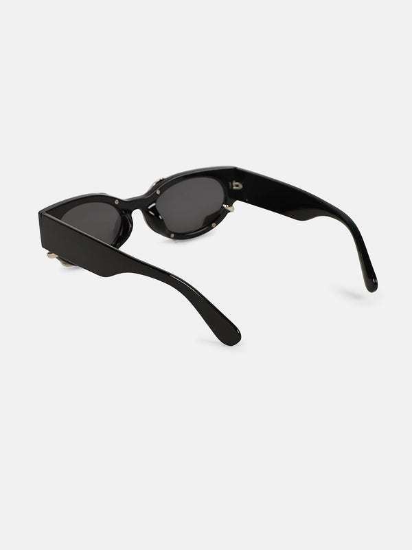 The Viperis Oval Sunglasses - Onyx Black