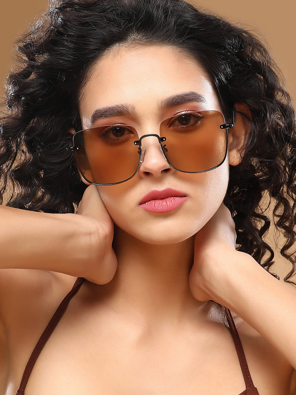 The Twisted-Highway Oversized Sunglass - Onyx Black