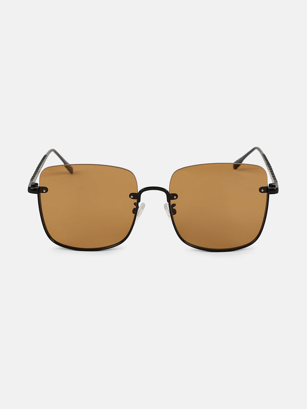 The Twisted-Highway Oversized Sunglass - Onyx Black