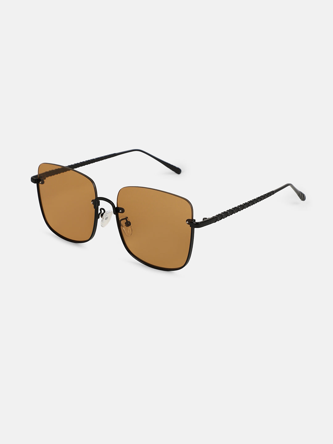 The Twisted-Highway Oversized Sunglass - Onyx Black