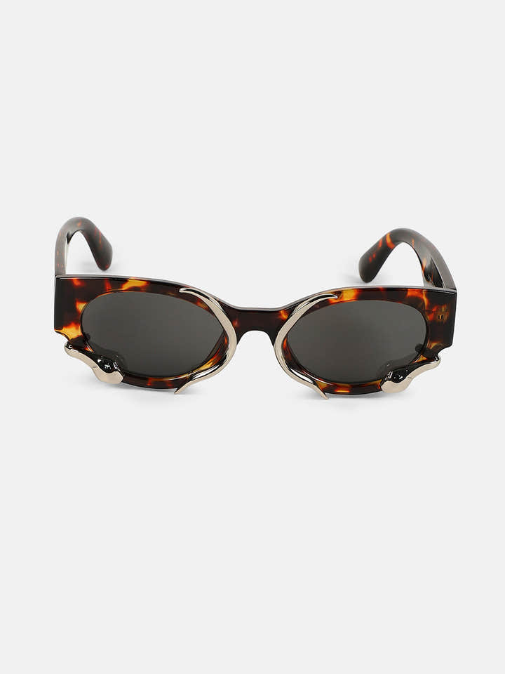 The Viperis Oval Sunglasses - Coffee Brown