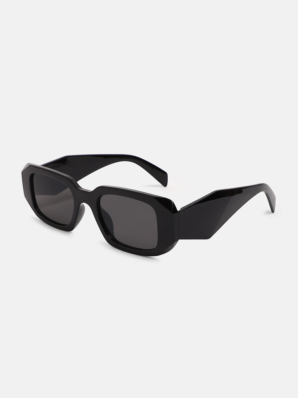 The Chonky Rectangular Sunglass - Onyx Black