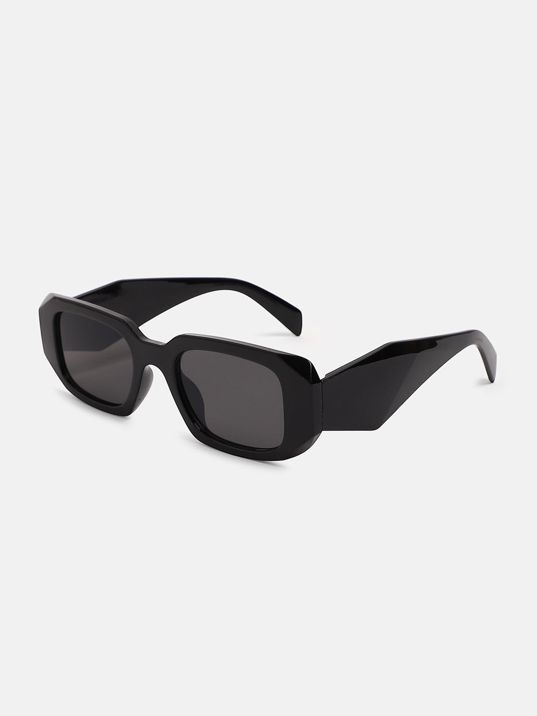 The Chonky Rectangular Sunglass - Onyx Black