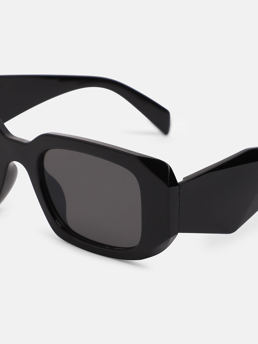 The Chonky Rectangular Sunglass - Onyx Black