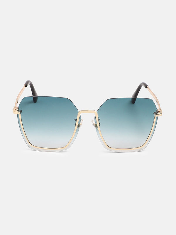 The Santorini Oversized Sunglass - California Gold