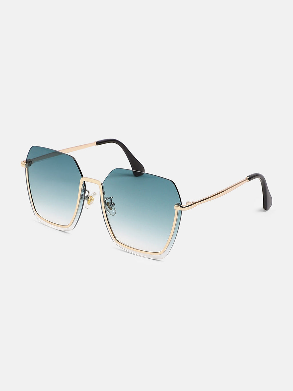 The Santorini Oversized Sunglass - California Gold