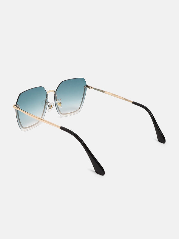 The Santorini Oversized Sunglass - California Gold
