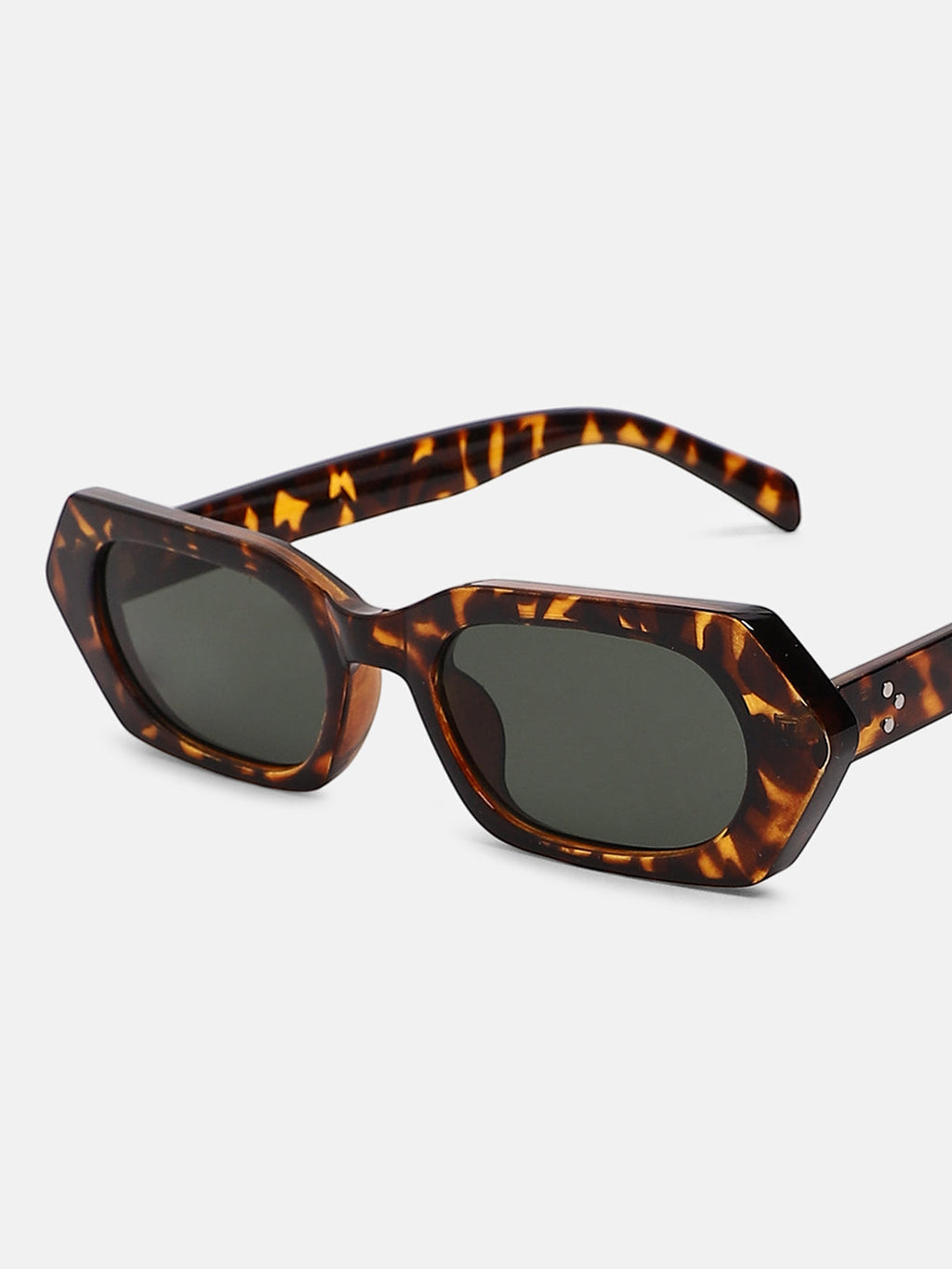 The Tortoiseshell-Rave Geometric Sunglass - Coffee Brown