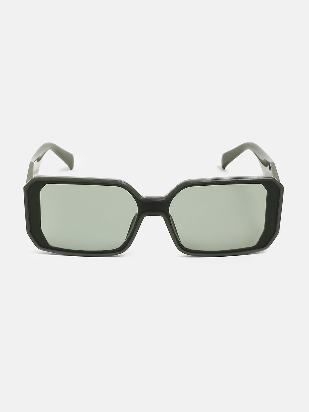 The Backstage Rectangular Sunglass - Olive Green