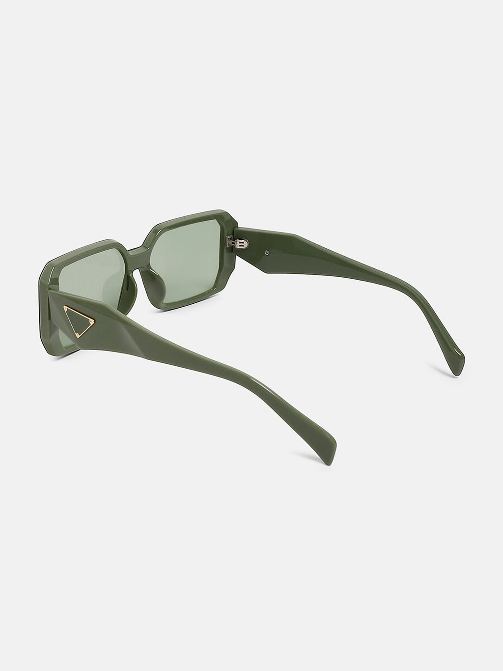 The Backstage Rectangular Sunglass - Olive Green