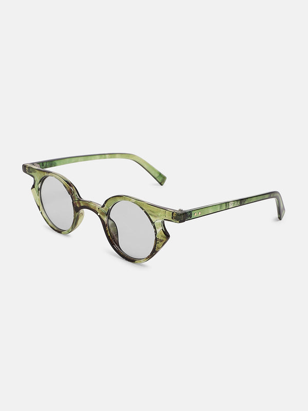 The Carnival Round Sunglass - Army Green