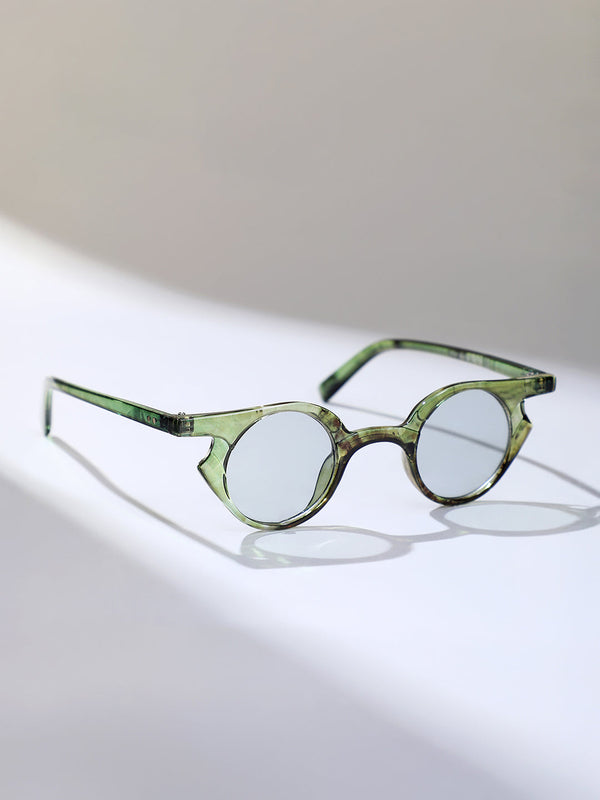 The Carnival Round Sunglass - Army Green
