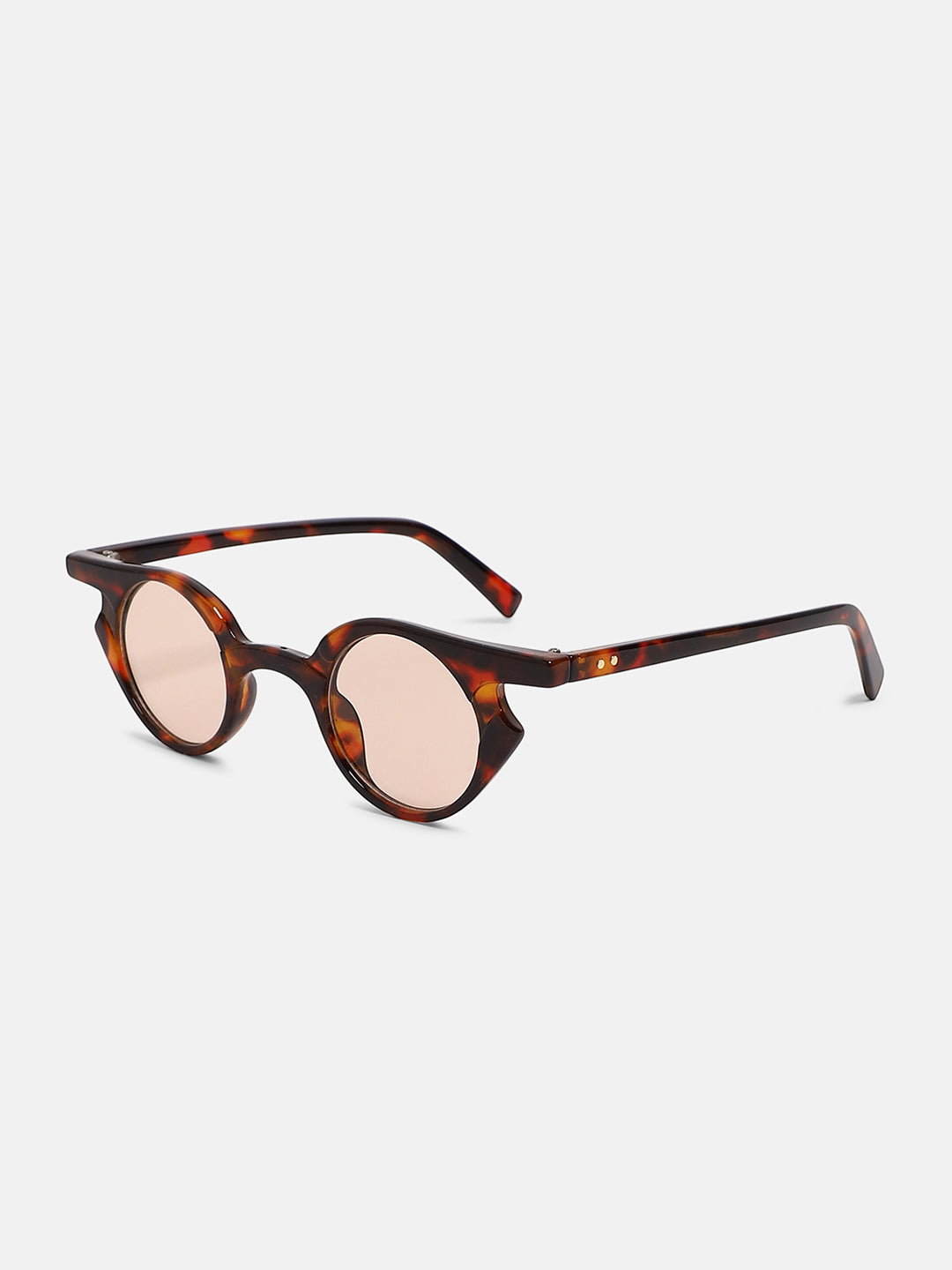 The Carnival Round Sunglass - Coffee Brown