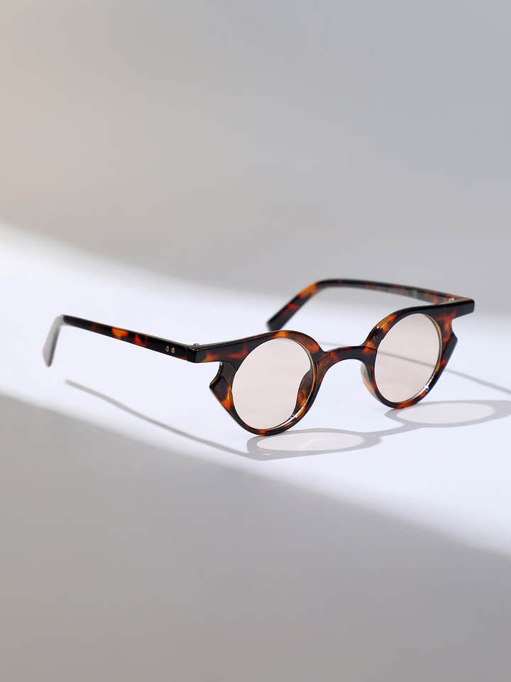 The Carnival Round Sunglass - Coffee Brown