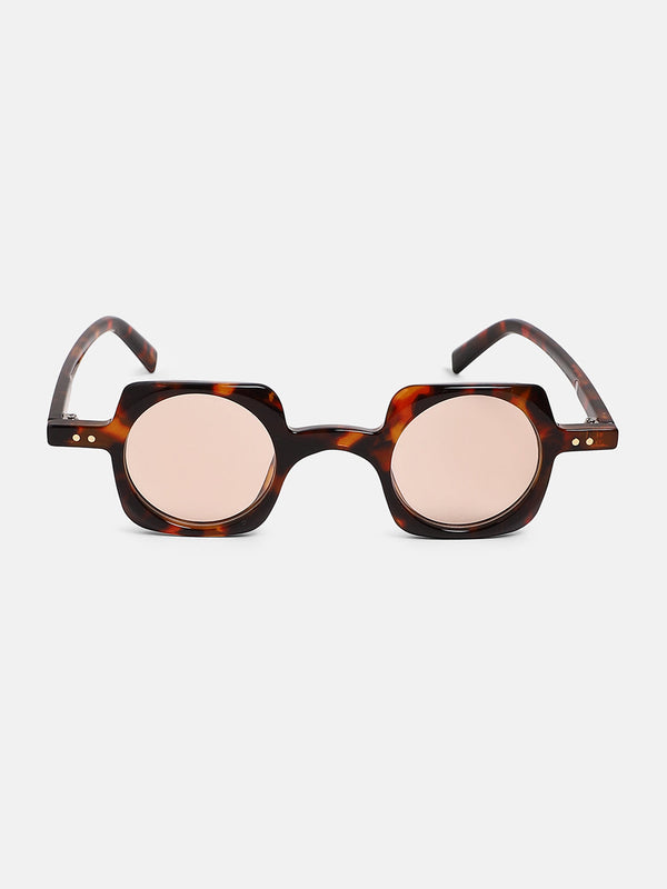 The Carnival Square Sunglass - Coffee Brown