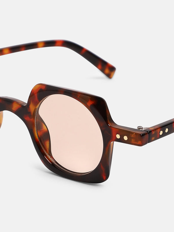 The Carnival Square Sunglass - Coffee Brown