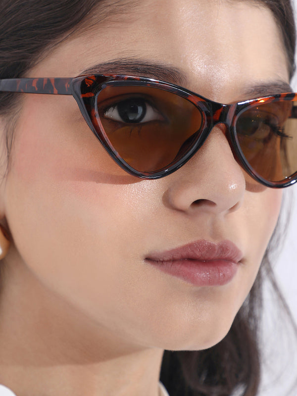 The Braganza Cateye Sunglass - Coffee Brown