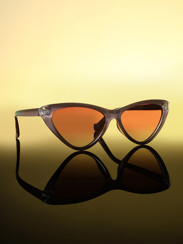 The Braganza Cateye Sunglass - Mocha Brown