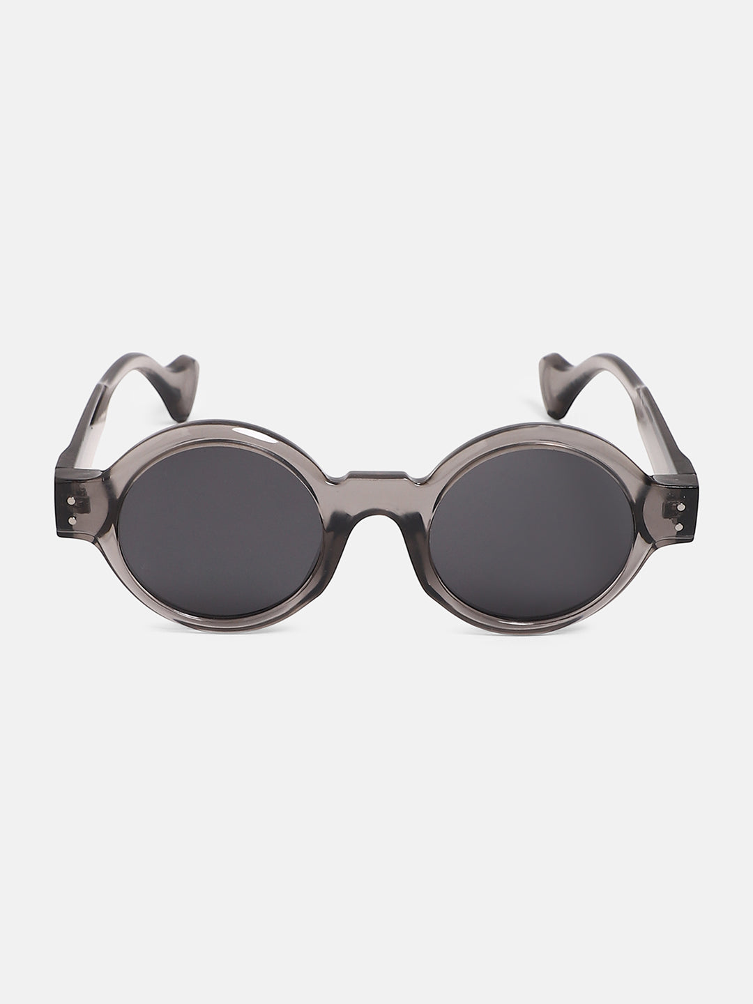 The Scholar Round Sunglass - Charcoal Grey