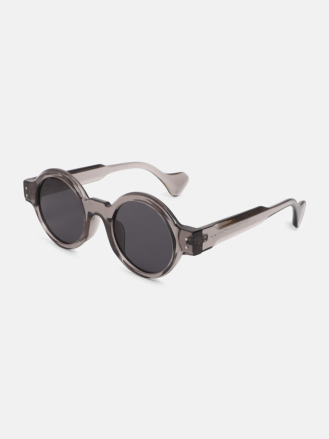 The Scholar Round Sunglass - Charcoal Grey