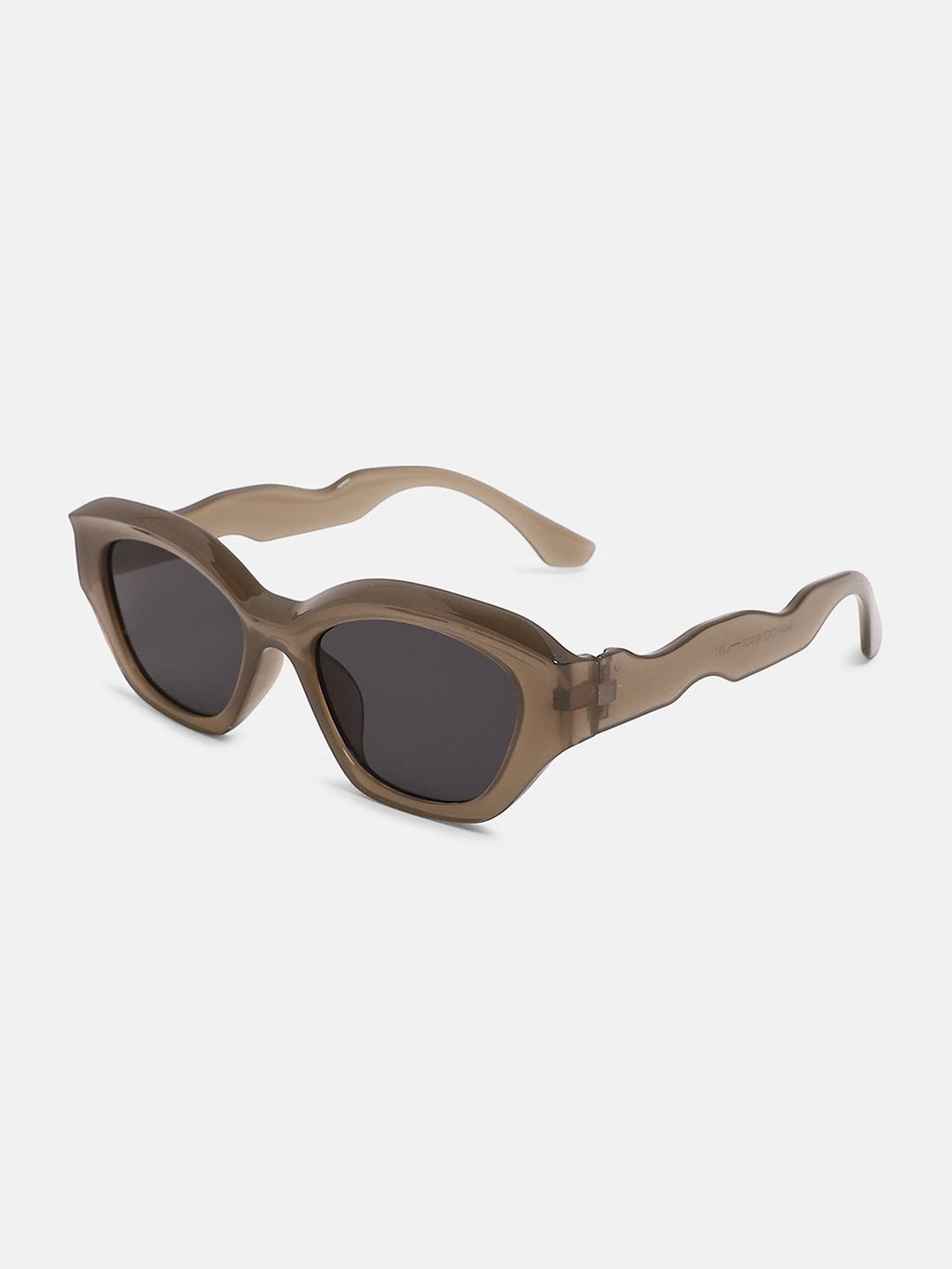 The Swirly Cateye Sunglass - Taupe Brown