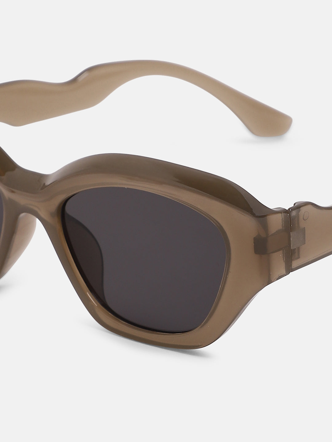 The Swirly Cateye Sunglass - Taupe Brown