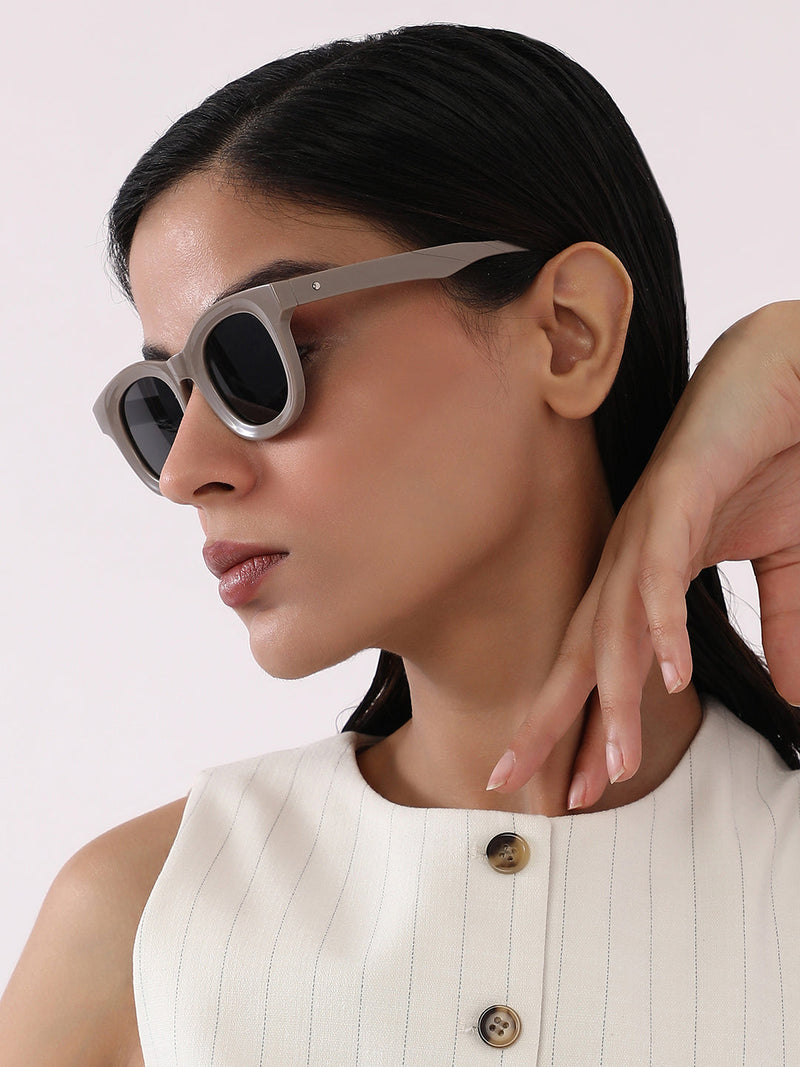The Gregory Wayfarer Sunglass - Taupe Brown