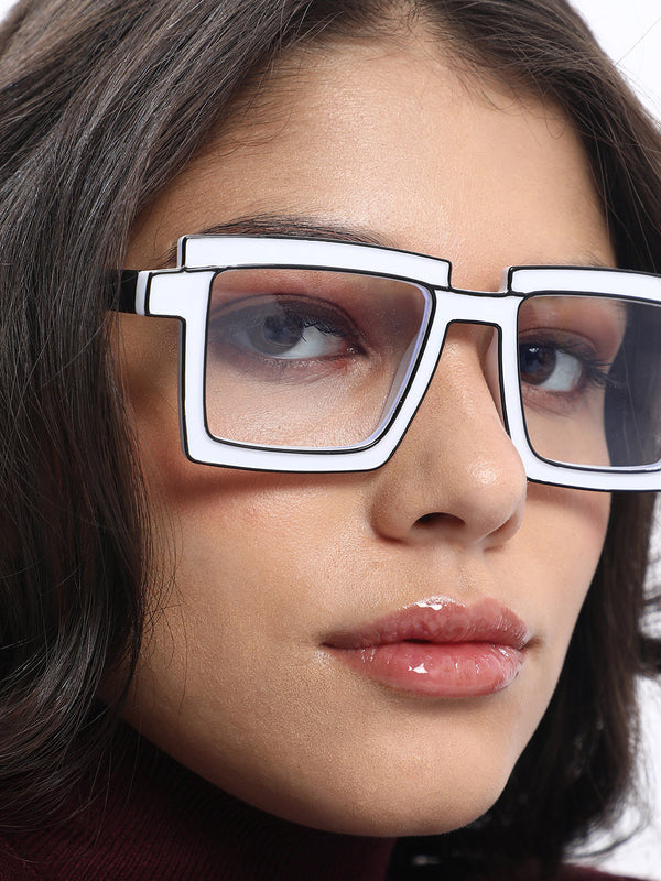 The Animated Wayfarer Sunglass - Chalk White