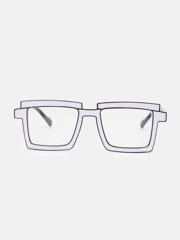 The Animated Wayfarer Sunglass - Chalk White