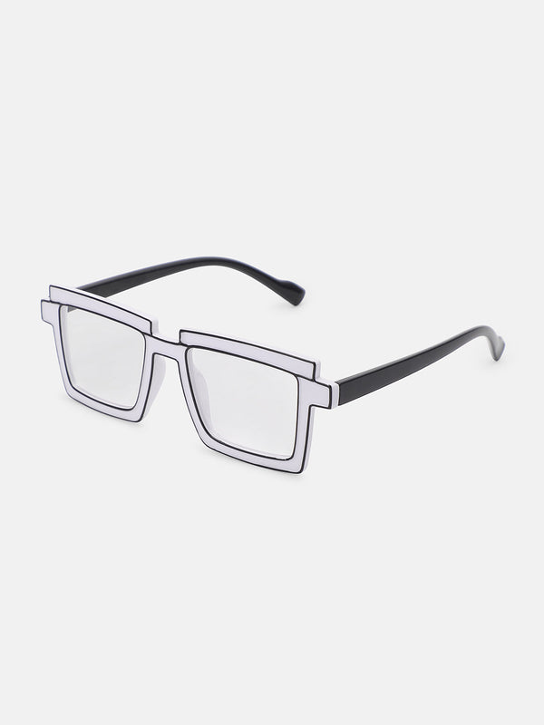 The Animated Wayfarer Sunglass - Chalk White