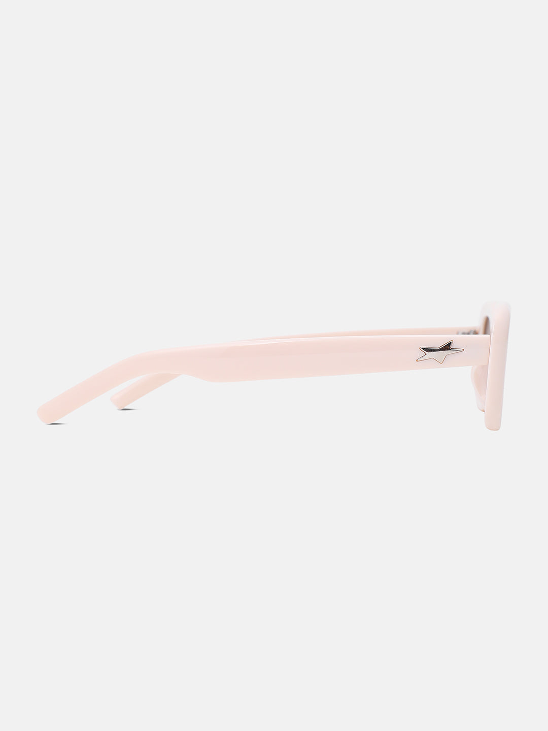 The Retro Rectangular Sunglass - Daisy White