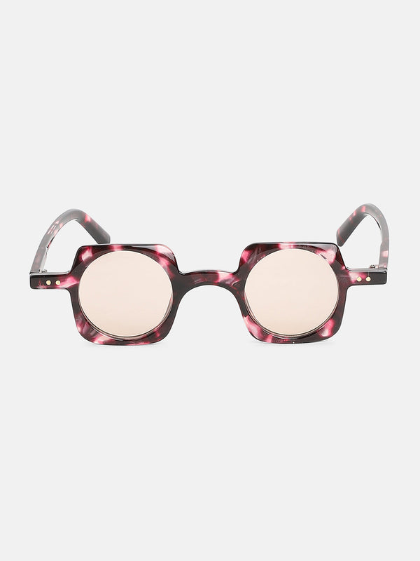 The Carnival Square Sunglass - Berry Pink