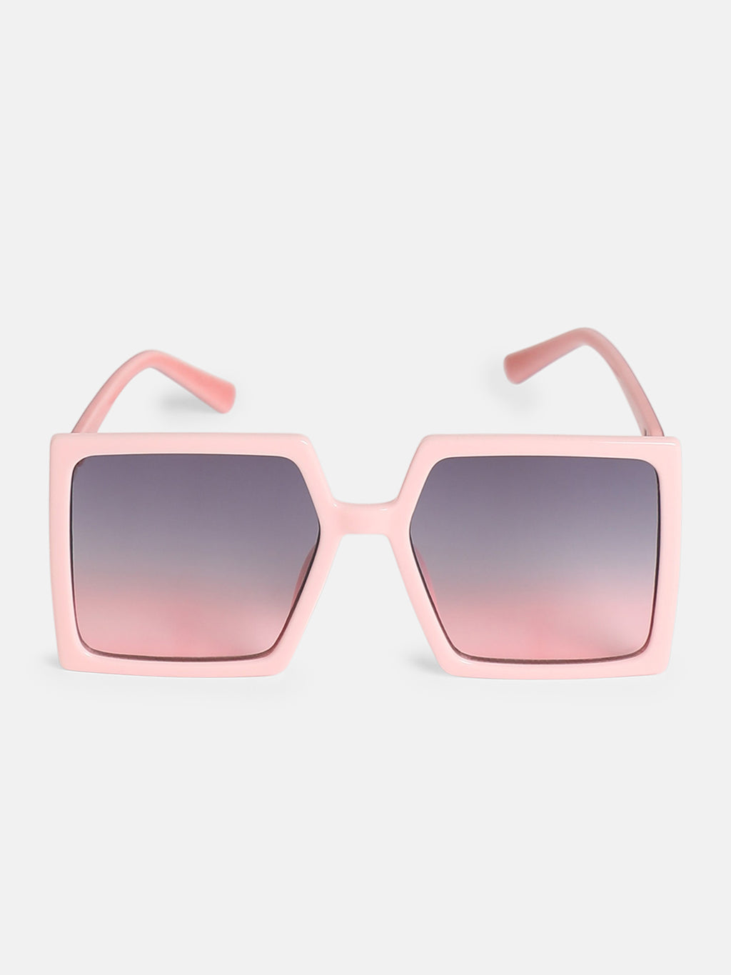 The Aura Oversized Square Sunglass-Blush Pink
