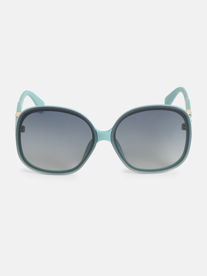 The Ocean Oval Sunglass-Aqua Blue