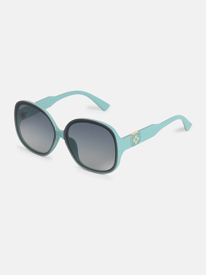 The Ocean Oval Sunglass-Aqua Blue