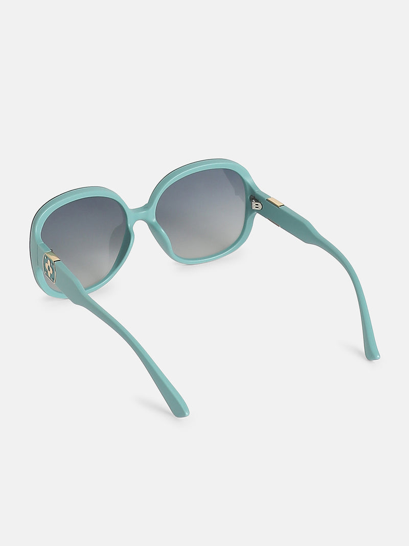 The Ocean Oval Sunglass-Aqua Blue